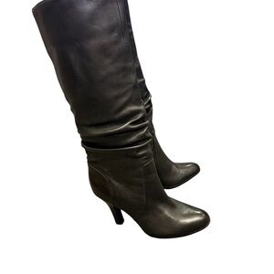Sofft Belfast Black Leather Slouchy Boots